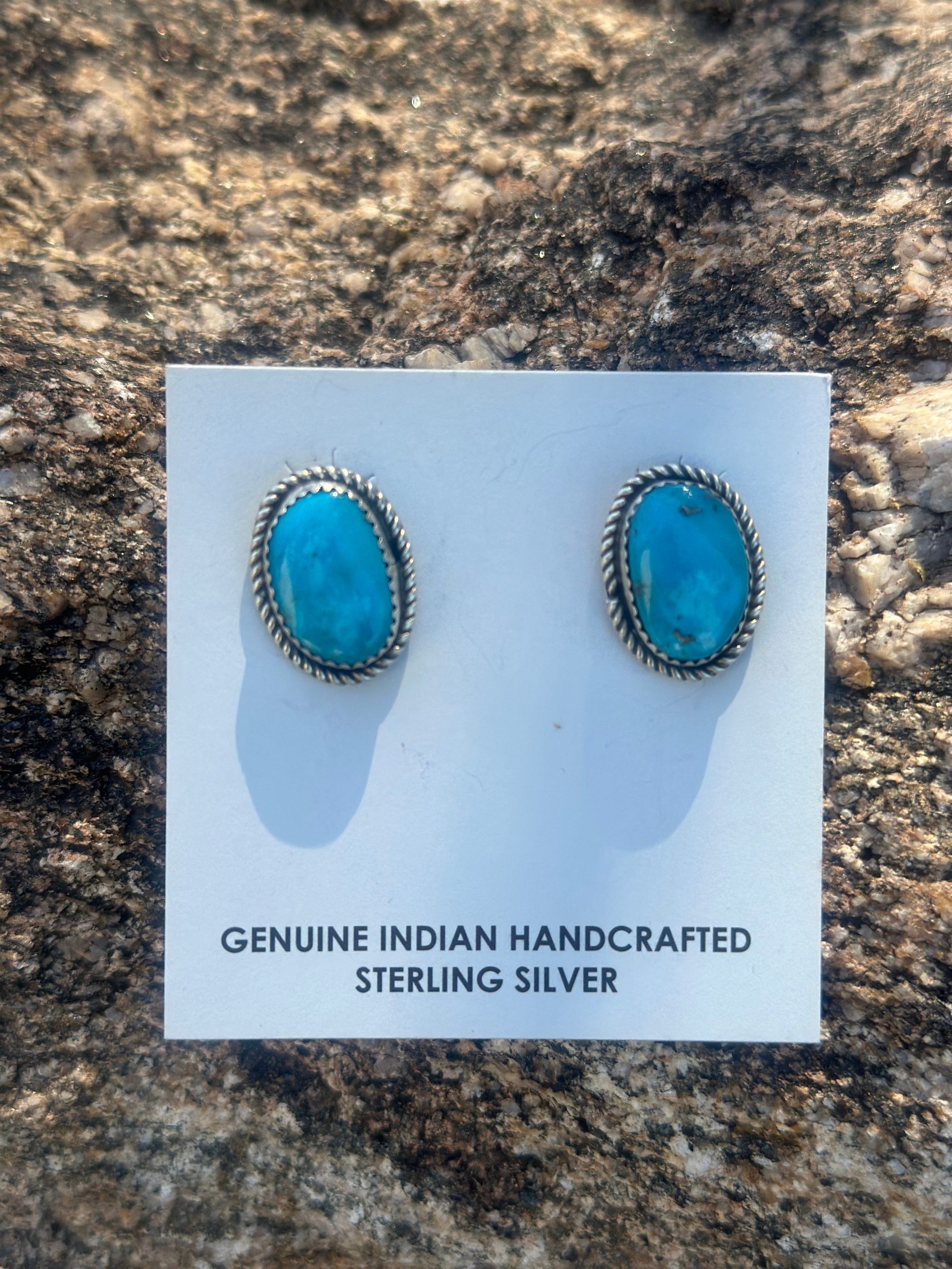 Shop Envi Me Earrings Silver The NA Made Sterling Silver & Kingman Turquoise Stud Earring One Only