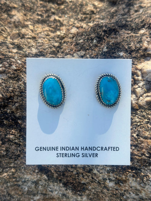 Shop Envi Me Earrings Silver The NA Made Sterling Silver & Kingman Turquoise Stud Earring One Only