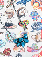 Shop Envi Me Earrings Sterling Kingman Turquoise The NA Miners Turquoise Bar Sterling & Kingman Turquoise Handmade Necklace