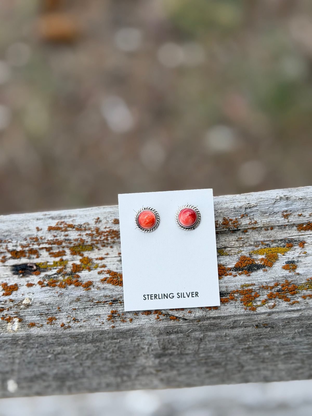 Shop Envi Me Earrings Silver The NA Sterling Silver & Coral Stud Earring