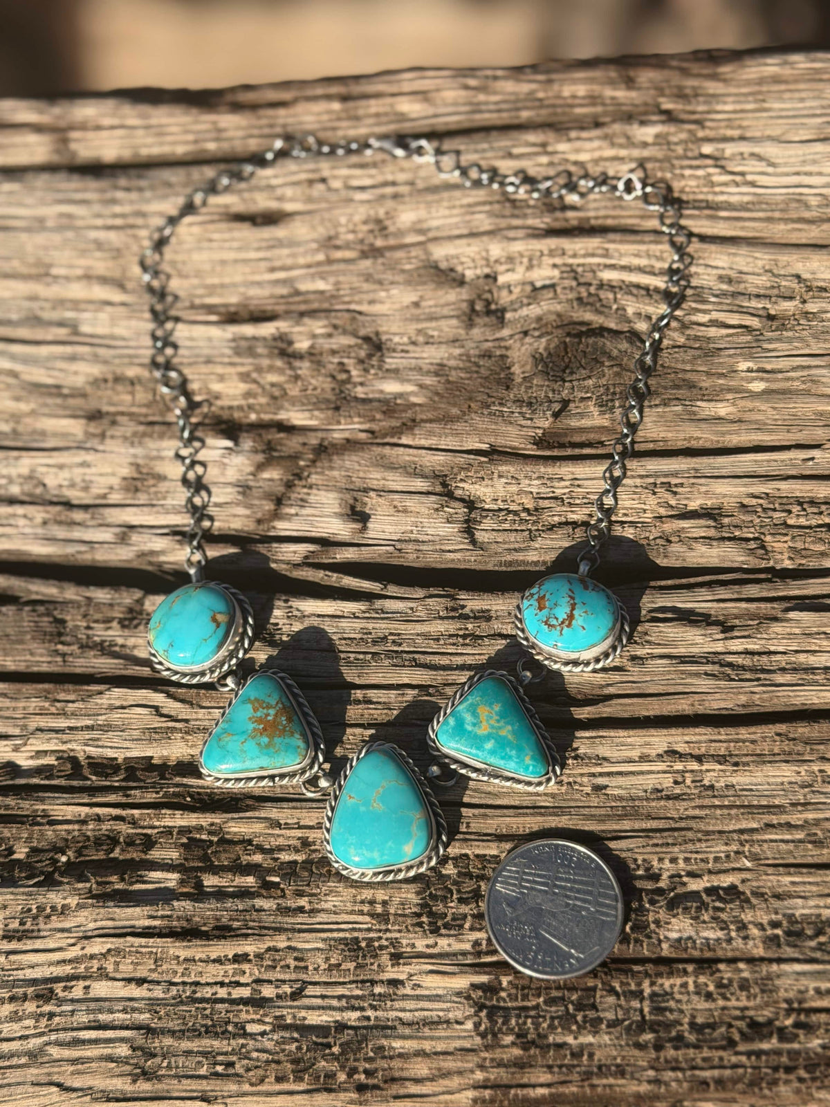 Shop Envi Me Necklaces The NA Weatherford Real Turquoise & Sterling Silver Necklace