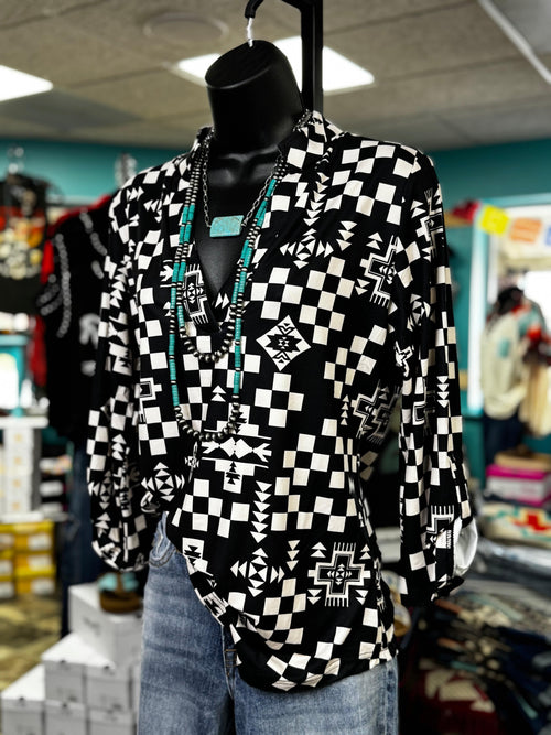 Shop Envi Me Tops and Tunics The Nampa Nights Aztec Top