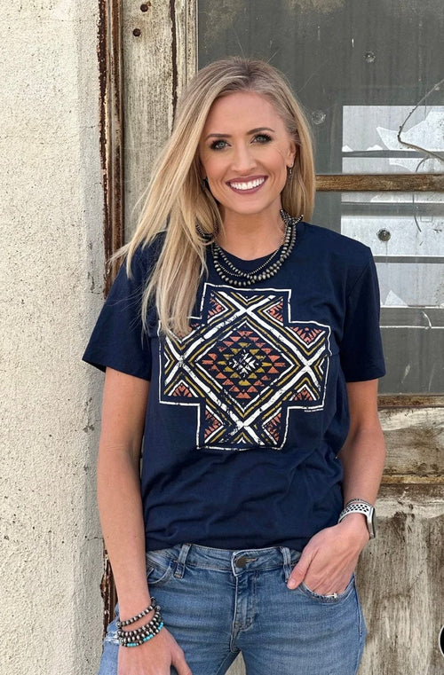 Shop Envi Me It's T-shirt Kinda Day The Navy Tabba Tribal Tee