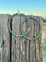 Shop Envi Me Earrings Pewter The Nephi Navajo Hoop w Multi Stones Earrings
