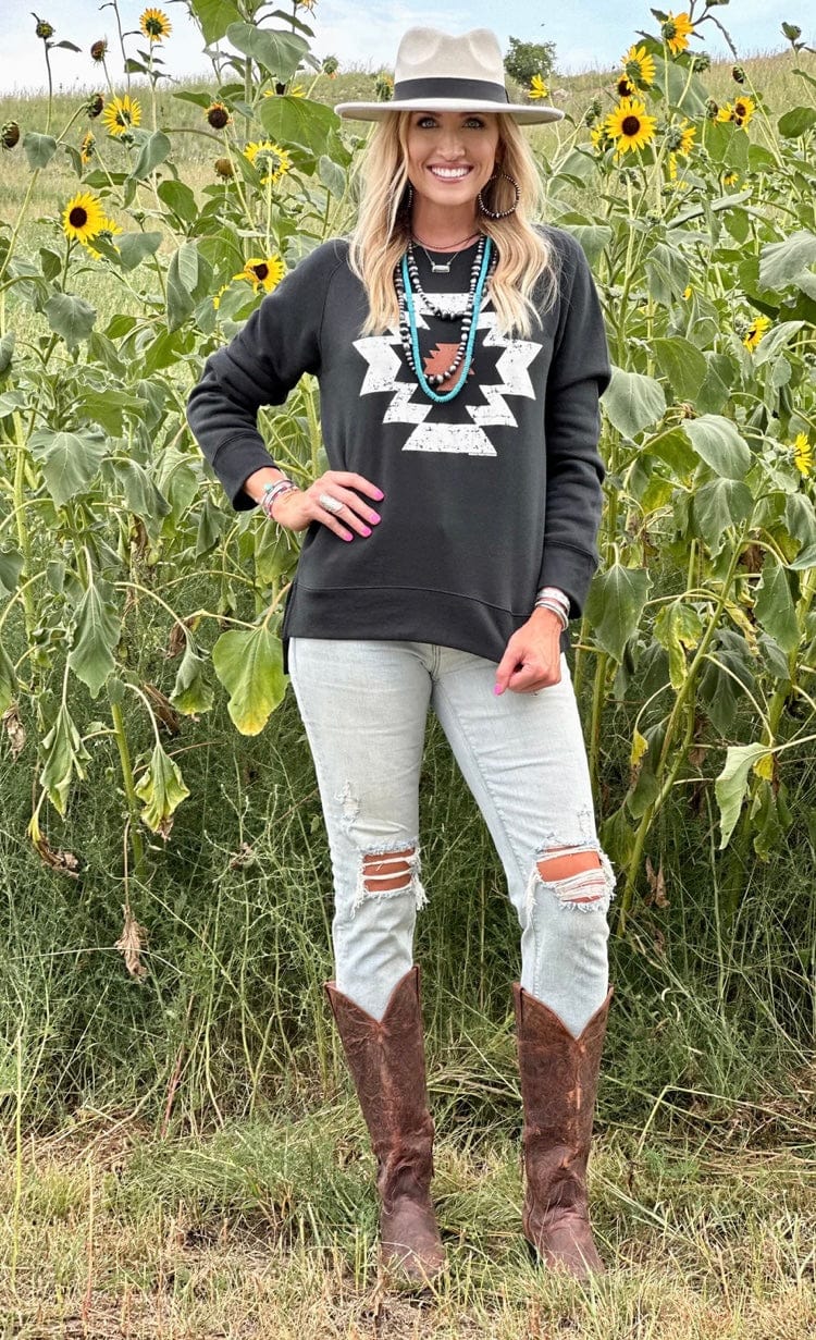Shop Envi Me Cardigans and Kimonos The North Of Ponderosa Aztec Sweatshirt