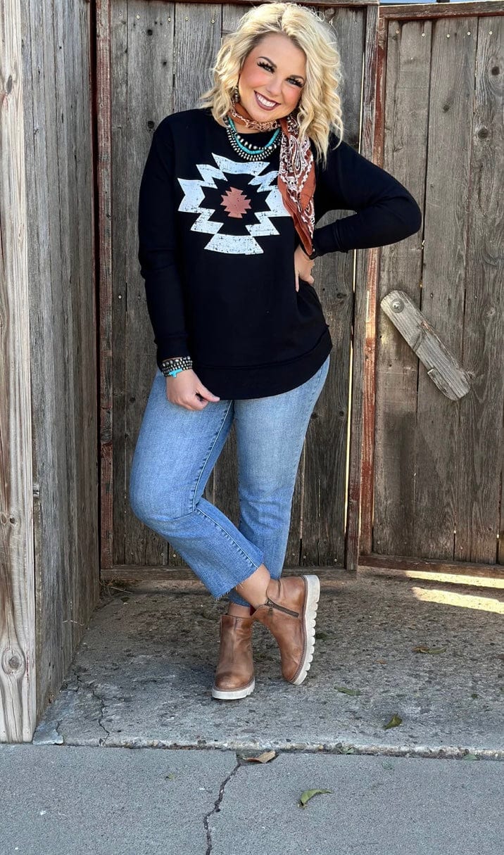Shop Envi Me Cardigans and Kimonos The North Of Santa Fe Aztec Sweatshirt