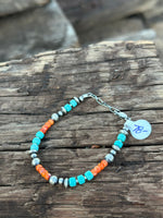 Shop Envi Me Earrings One The Oceans Turquoise & Spiney Oyster Sterling Navajo Pearl Hoop Bracelet NA made