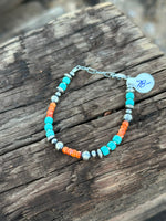 Shop Envi Me Earrings One The Oceans Turquoise & Spiney Oyster Sterling Navajo Pearl Hoop Bracelet NA made