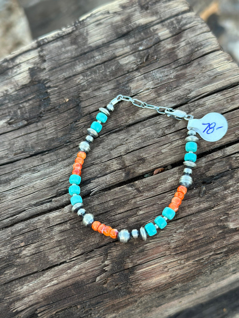 Shop Envi Me Earrings One The Oceans Turquoise & Spiney Oyster Sterling Navajo Pearl Hoop Bracelet NA made