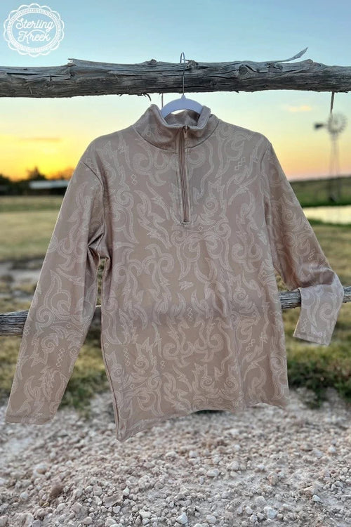 Shop Envi Me Tops and Tunics The On The Fall Ranch Bootstitch Quarter Zip Aztec Pullover