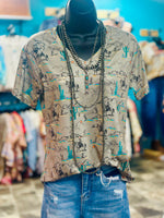 Shop Envi Me Tops and Tunics The On The Ranch V Neck Western Top