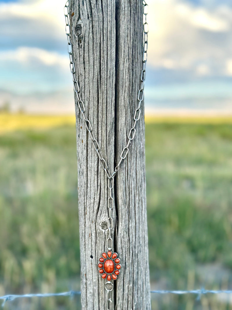 Shop Envi Me Jewelry Coral The Orange & Silver Paperclip Chain Necklace