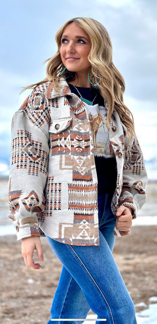 Shop Envi Me Cardigans and Kimonos The Oregon Fall Aztec Shacket