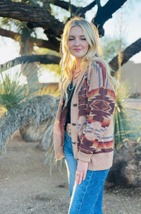 Shop Envi Me Cardigans and Kimonos The Oregon Trail Western Concho Sweater Cardigan