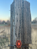 Shop Envi Me Necklaces The Payson Coral Concho Necklace