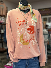 Shop Envi Me Tops and Tunics The Peachy Shoulda Been A Cowgirl Sweatshirt