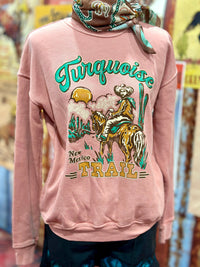 Shop Envi Me Tops and Tunics The Peachy Turquoise Trail Sweatshirt