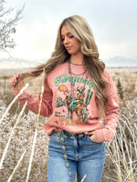 Shop Envi Me Tops and Tunics The Peachy Turquoise Trail Sweatshirt