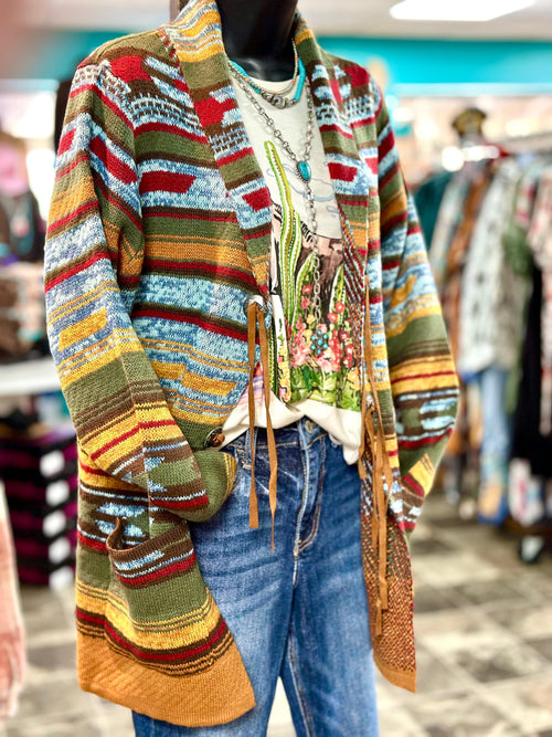Shop Envi Me Cardigans and Kimonos The Pecos Aztec Cardigan
