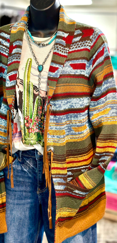 Shop Envi Me Cardigans and Kimonos The Pecos Aztec Cardigan