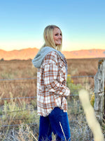 Shop Envi Me Cardigans and Kimonos The Pensacola Plaid Hoodie Shacket