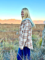 Shop Envi Me Cardigans and Kimonos The Pensacola Plaid Hoodie Shacket