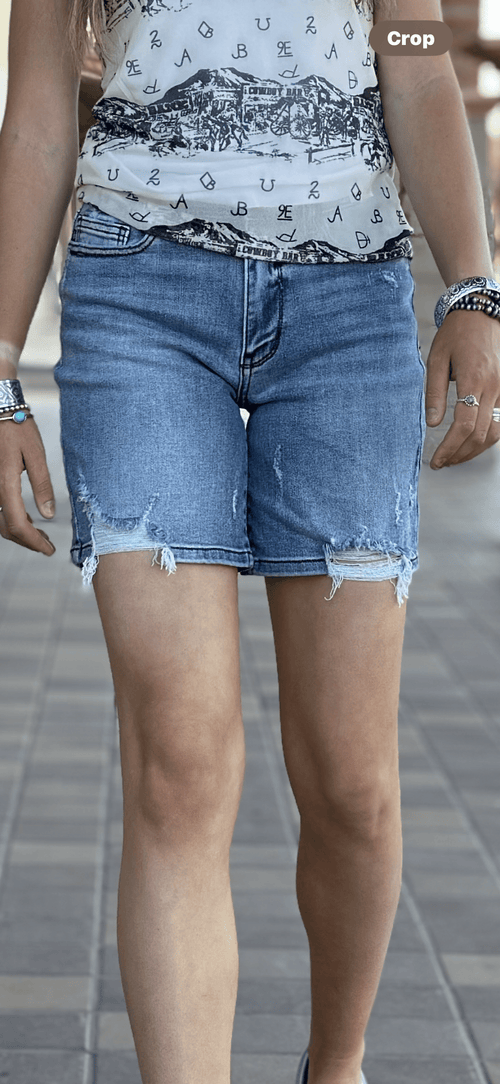 Shop Envi Me The Perfect Summer Judy Blue Denim Shorts