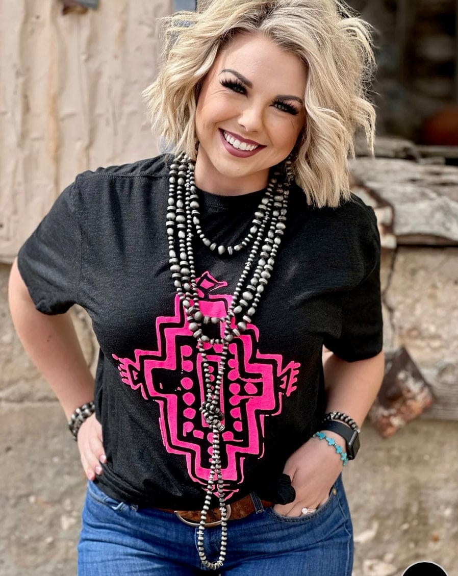 Shop Envi Me It's T-shirt Kinda Day The Pink Aztec In The Southwest V Neck Tee