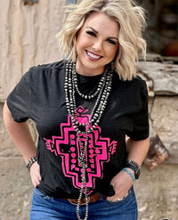 Shop Envi Me It's T-shirt Kinda Day The Pink Aztec In The Southwest V Neck Tee