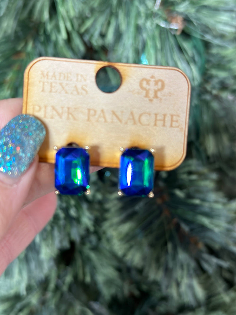 Shop Envi Me Earrings The Pink Panache AB Blue Crystal Stud Earring