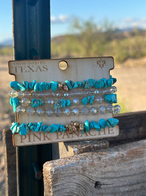 Shop Envi Me Jewelry The Pink Panache Bring On Turquoise Bracelet Set