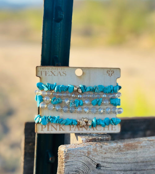 Shop Envi Me Jewelry The Pink Panache Bring On Turquoise Bracelet Set