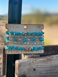 Shop Envi Me Jewelry The Pink Panache Bring On Turquoise Bracelet Set
