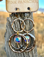 Shop Envi Me Earrings Gold The Pink Panache Circle 70’s Gold & Silver with Crystals Earrings