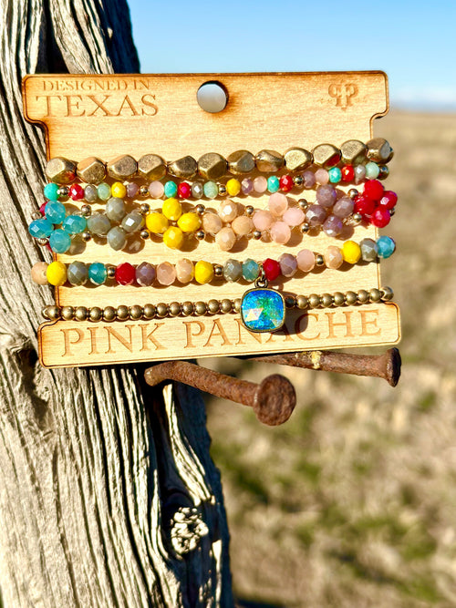 Shop Envi Me Jewelry Stack Set / Multi The Pink Panache Colors in Summer Stack Bracelet Set