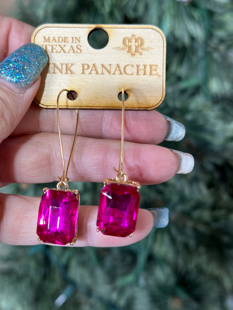 Shop Envi Me Earrings The Pink Panache Colors of Hot Pink Crystal Drop Earring