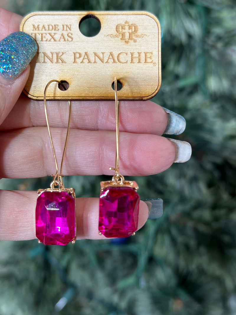 Shop Envi Me Earrings The Pink Panache Colors of Hot Pink Crystal Drop Earring
