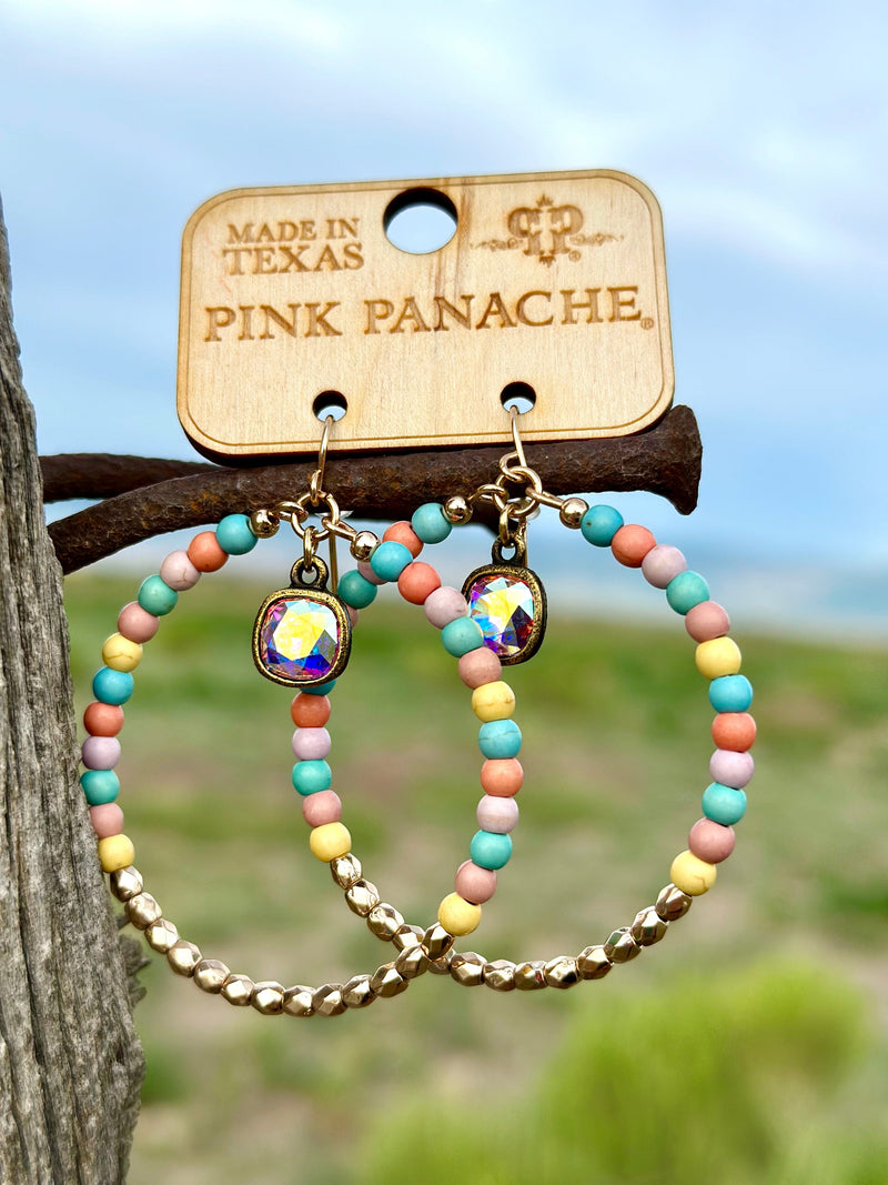 Shop Envi Me Earring Circle / Multi The Pink Panache Colors of The Summer Earring