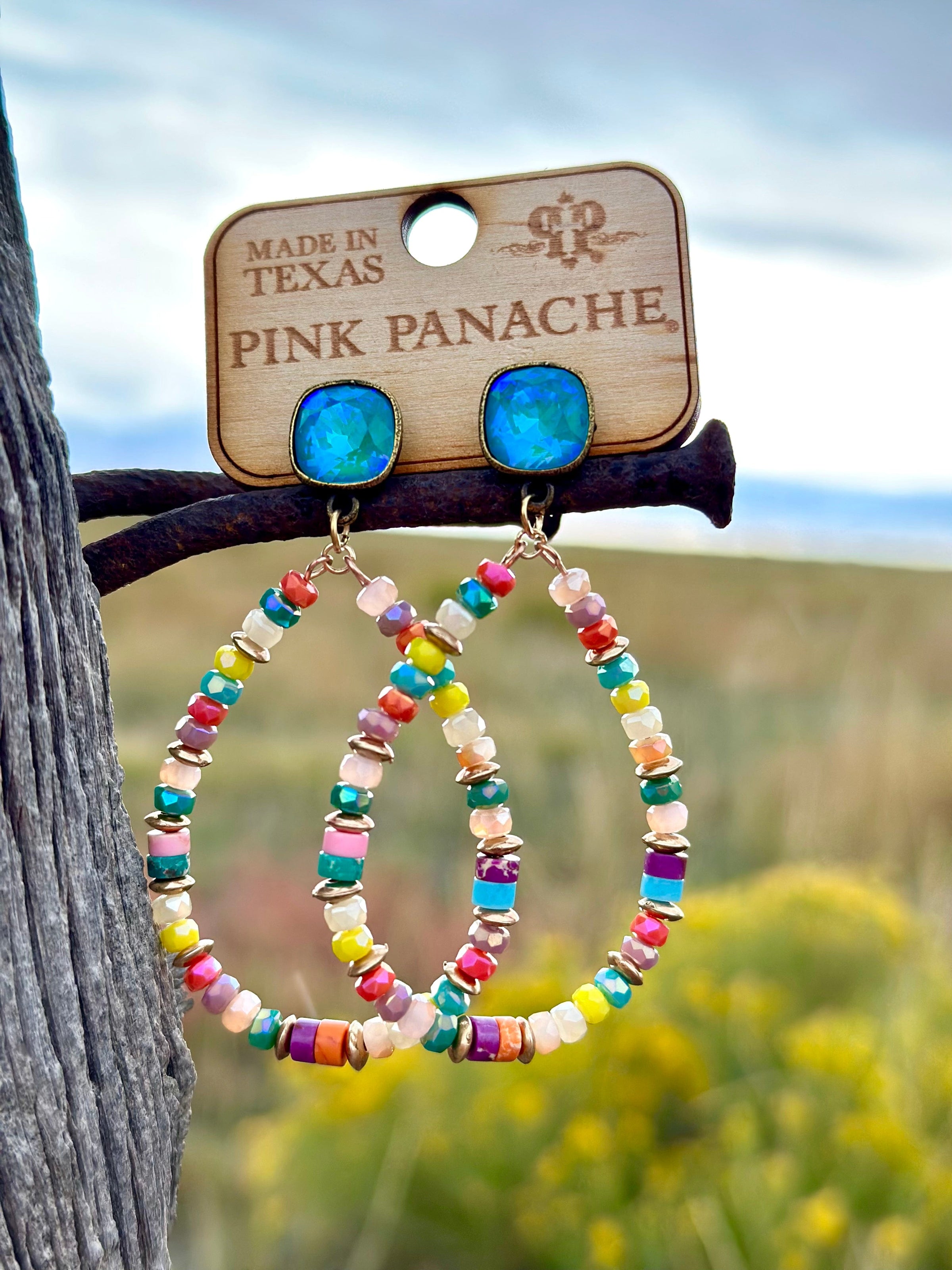 Shop Envi Me Earrings The Pink Panache Colors of The West Crystal Drop Earring