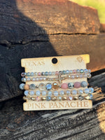 Shop Envi Me Jewelry Stack Set / Multi The Pink Panache Crystal Cross Stack Bracelet Set