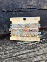Shop Envi Me Jewelry Stack Set / Multi The Pink Panache Crystal Cross Stack Bracelet Set