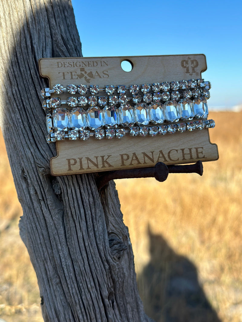 Shop Envi Me Jewelry Stack Set / Gold The  Pink Panache Crystal & Rhinestone Stack Bracelet Set