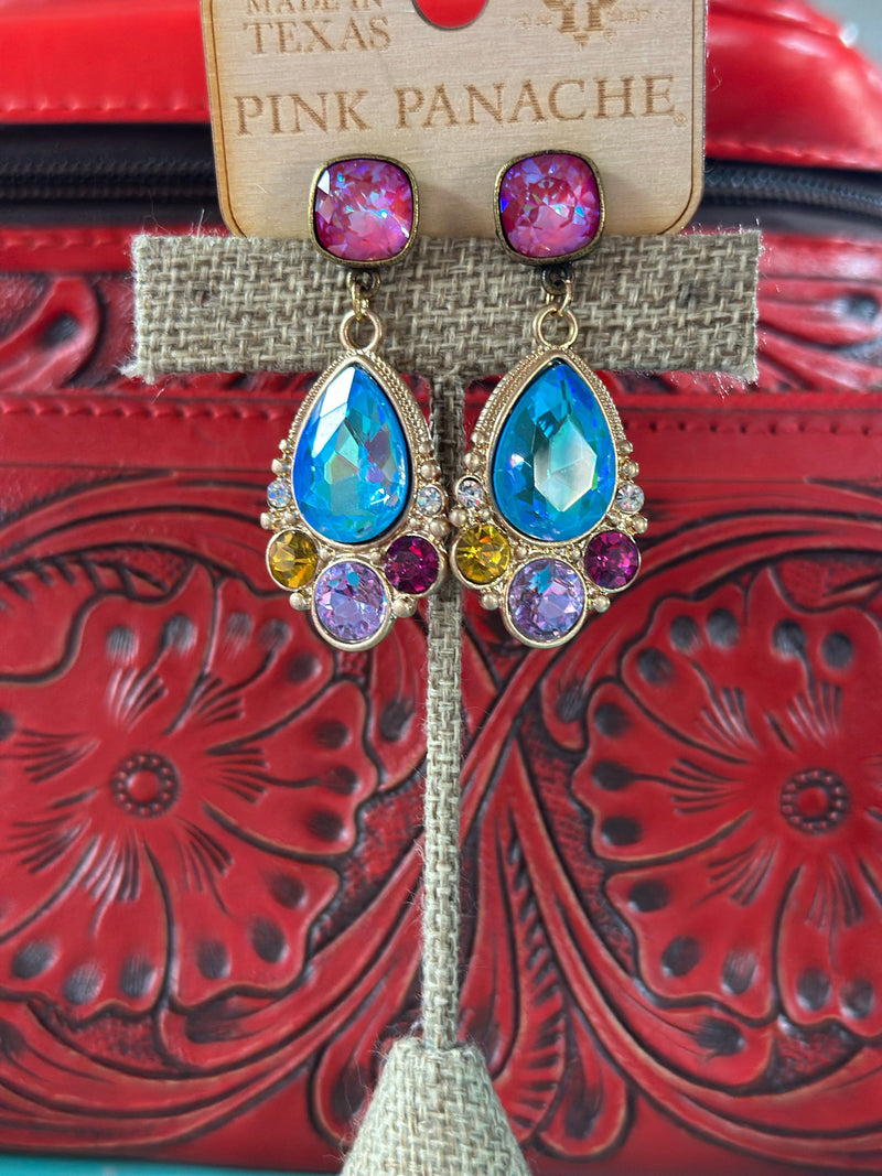 Shop Envi Me Earring Circle / Multi The Pink Panache Crystal Spring Earring