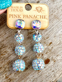 Shop Envi Me Earring Circle / Multi The Pink Panache Disco Ball Crystal Earring