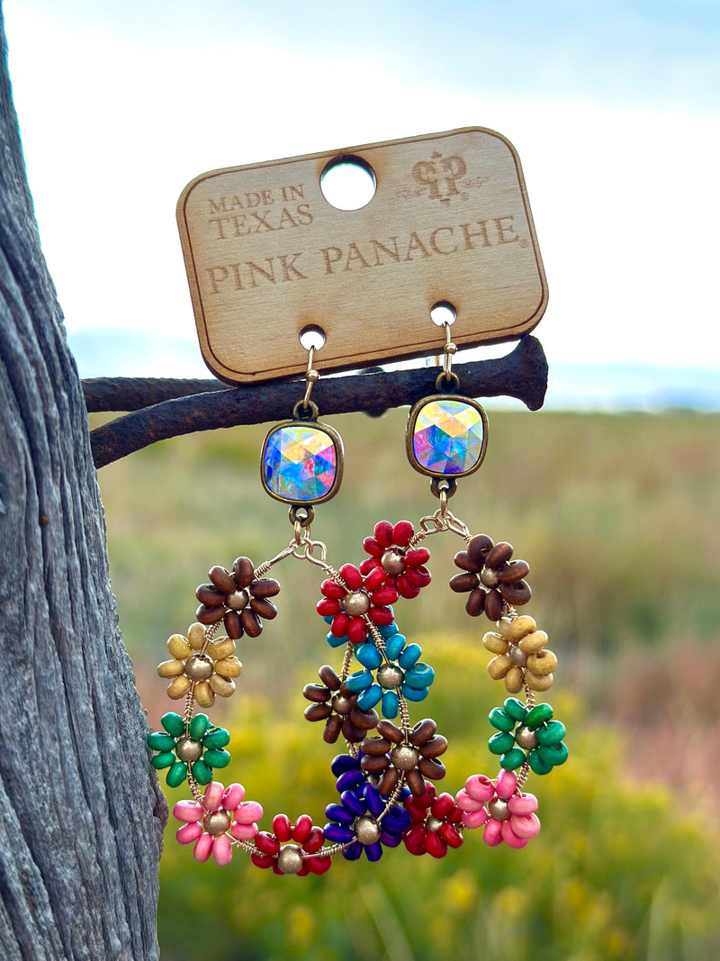 Shop Envi Me Earring Circle / Multi The Pink Panache Fall Flower Power Earring
