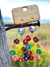 Shop Envi Me Earring Circle / Multi The Pink Panache Fall Flower Power Earring