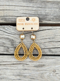 Shop Envi Me Earring Oval / Mustard and Amber The Pink Panache Fall Mustard Crystal Earring
