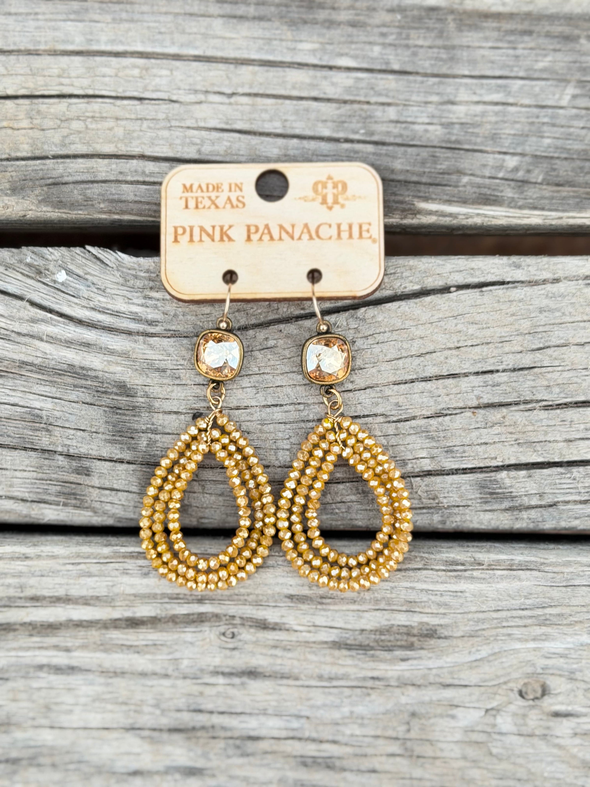 Shop Envi Me Earring Oval / Mustard and Amber The Pink Panache Fall Mustard Crystal Earring