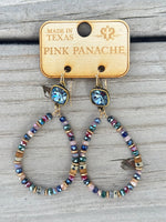 Shop Envi Me Earring Circle / Multi The Pink Panache Give Me The Blues Crystal & Bead Earring