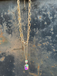 Shop Envi Me Jewelry One / Gold The Pink Panache Gold & AB Big Crystal Necklace